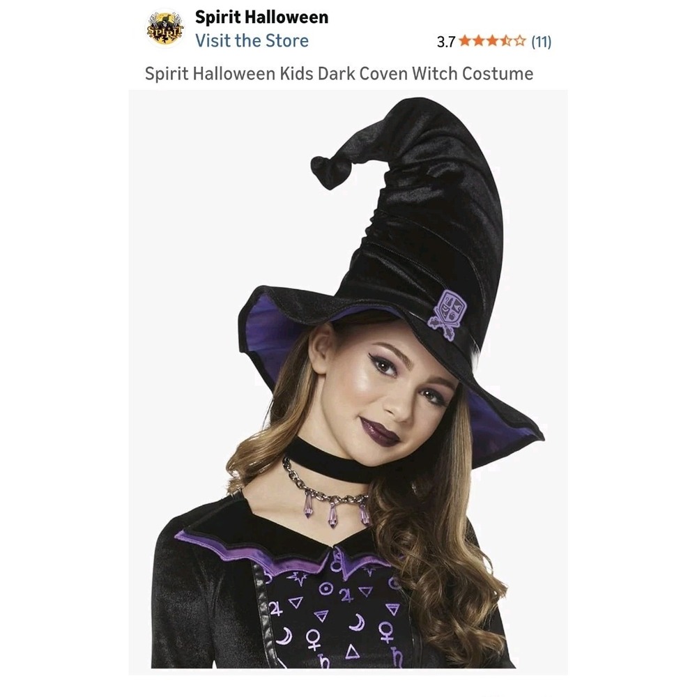 Dark Coven Halloween Costume Xtra-large 14-16 HAT ONLY Harry Potter Witch Spooky